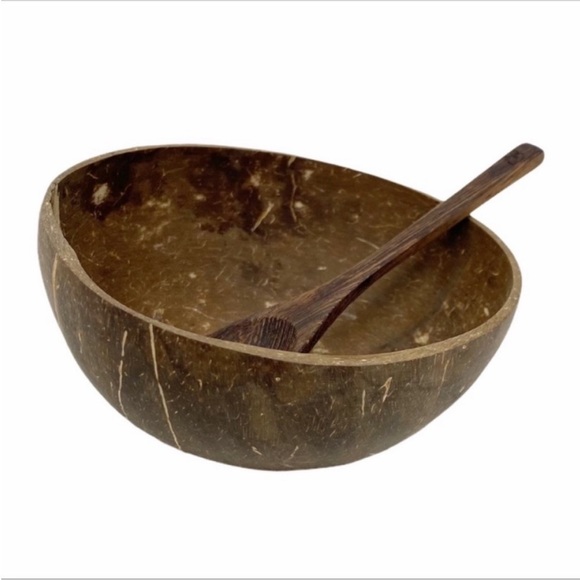 COCONUT BOWLS bowl & spoon set NEW - Picture 3 of 8
